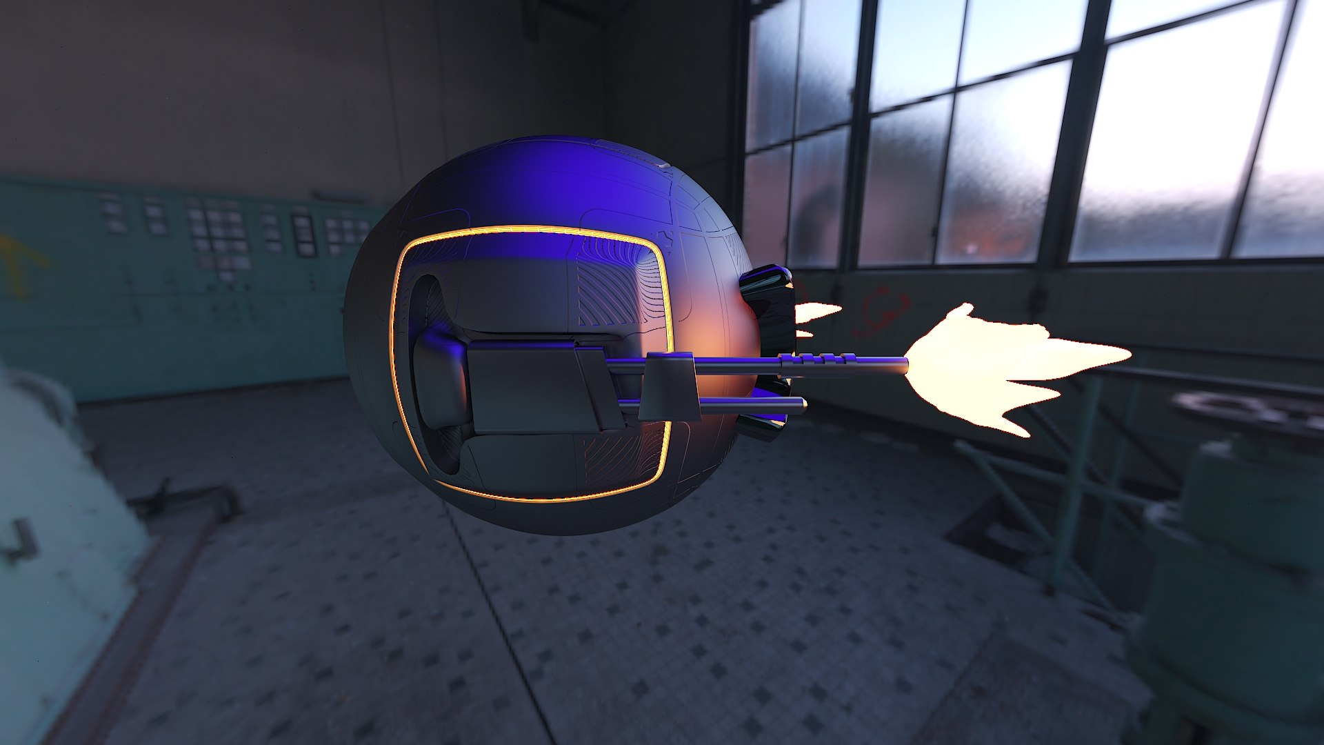 Scifi drone with gun shooting 3D model https://p.turbosquid.com/ts-thumb/0p/xSy6wY/kJ/sample7/jpg/1679286317/1920x1080/fit_q87/cf557d2b09b447792d9b55997e1d44a53639c193/sample7.jpg