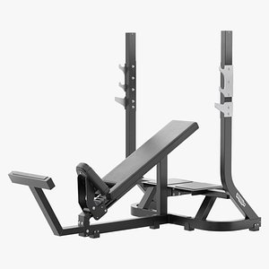 Technogym Olympic Inclined Bench Pure 3D model