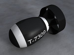 cartoon airbomb wwii 3d model