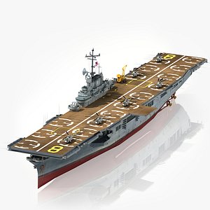 3D USS Valley Forge CV-45 LPH-8 Essex-class aircraft carriers model