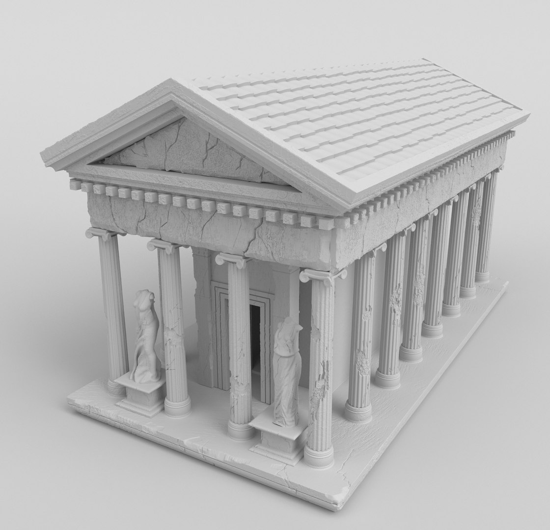 Greek Temple Statues 3D Model - TurboSquid 1687316