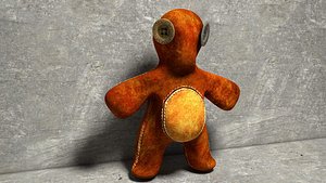 ragged teddy bear eyes 3D model