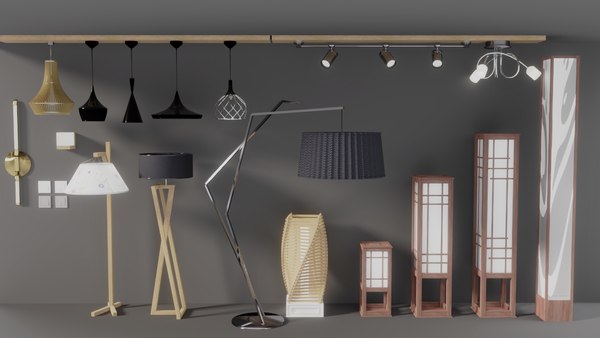 3D pack lamps interior visualizations