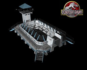 3d model velociraptor pen jurassic park