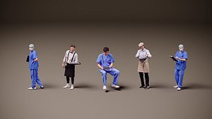 3D People in uniform x 5 01