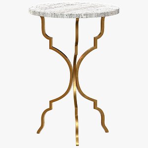 3D model Martini 24 Tall Pedestal End Table