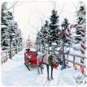 Christmas Forest Blender Scene - DAY