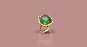 Unique Women Ring - 0039 3D