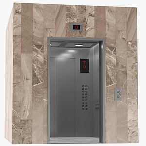 3D model elevator interior exterior