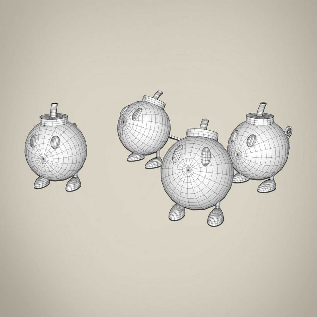 Cartoon Bombs 3D model https://p.turbosquid.com/ts-thumb/0q/Ss4fxb/JQ/wireframe/jpg/1686812156/1920x1080/fit_q87/144fe0eb6db941dea434dd41b80469dd9c75254c/wireframe.jpg