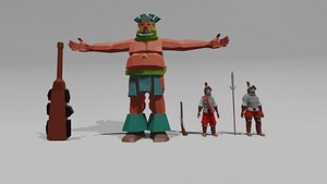 aztec golem 3D model