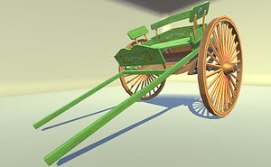 antique sulky 3D