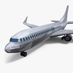 Low Poly Stylized Model Airplane