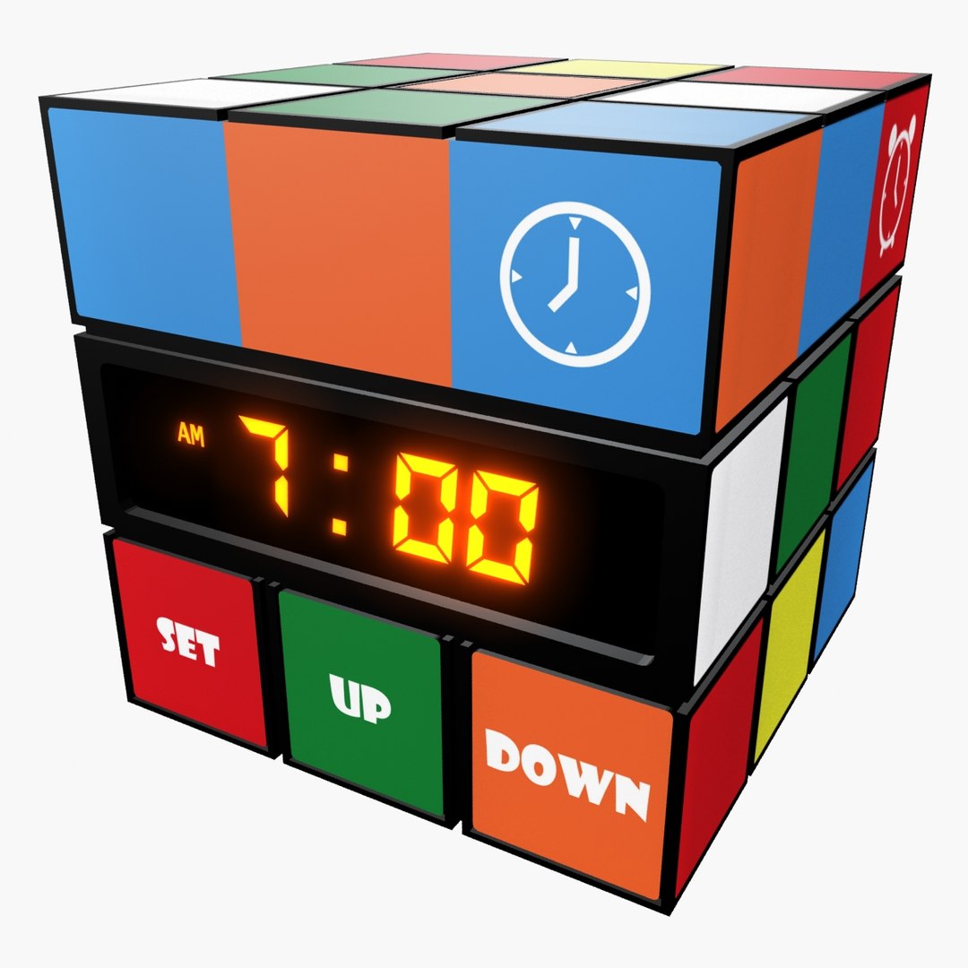 3d Model Cube Clock