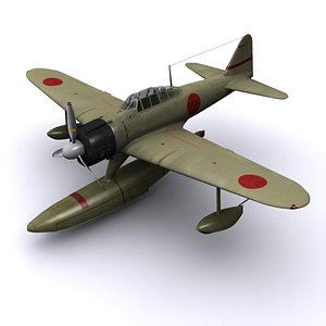 a6m fighter a6m2-n 3d 3ds