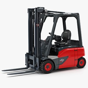 Forklift Linde E16 Rigged 3D model