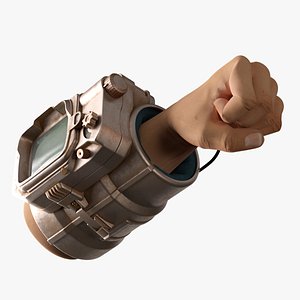 Steampunk Style Wristband on the Arm