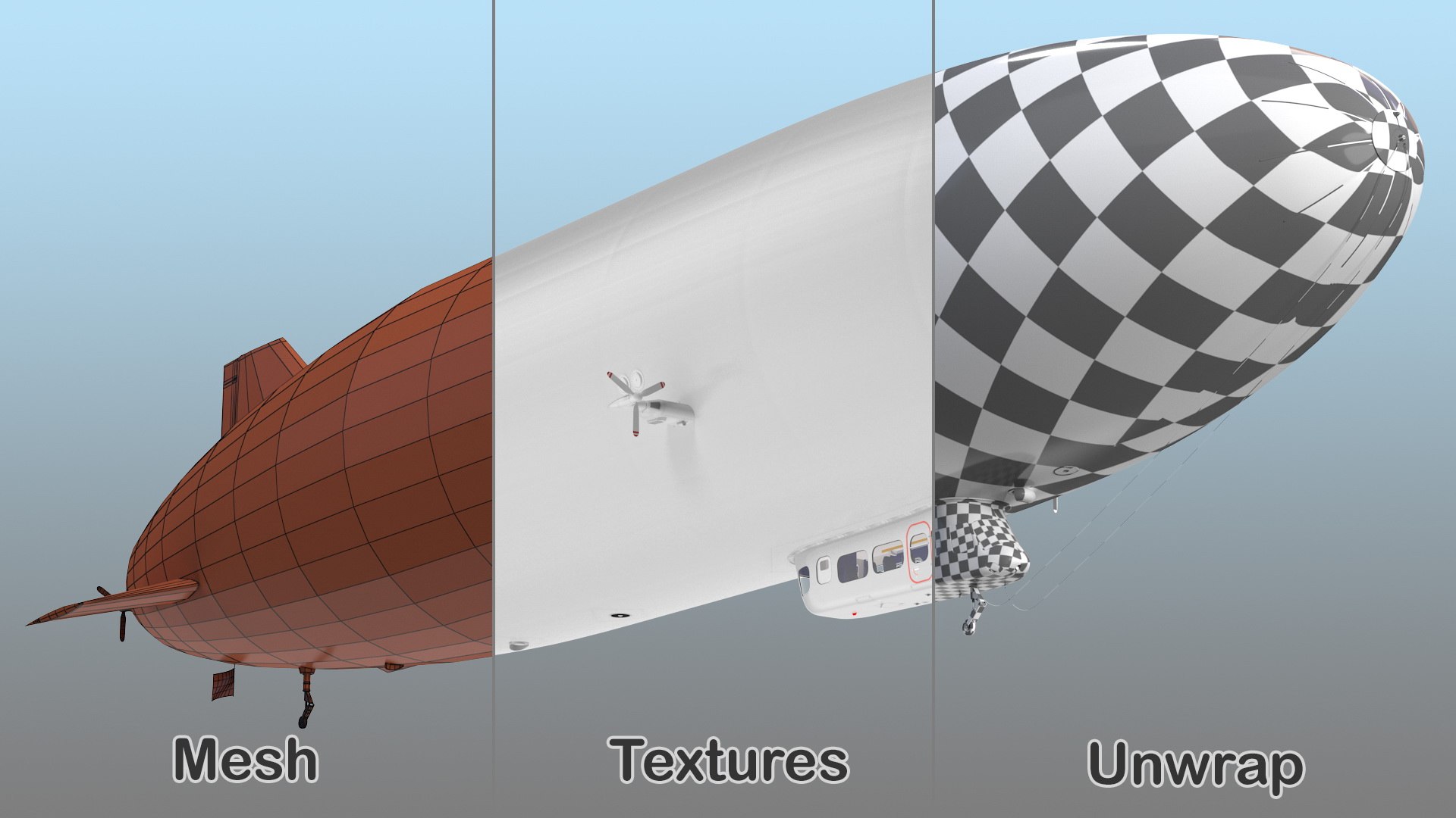 3D blimp airship generic air - TurboSquid 1493334