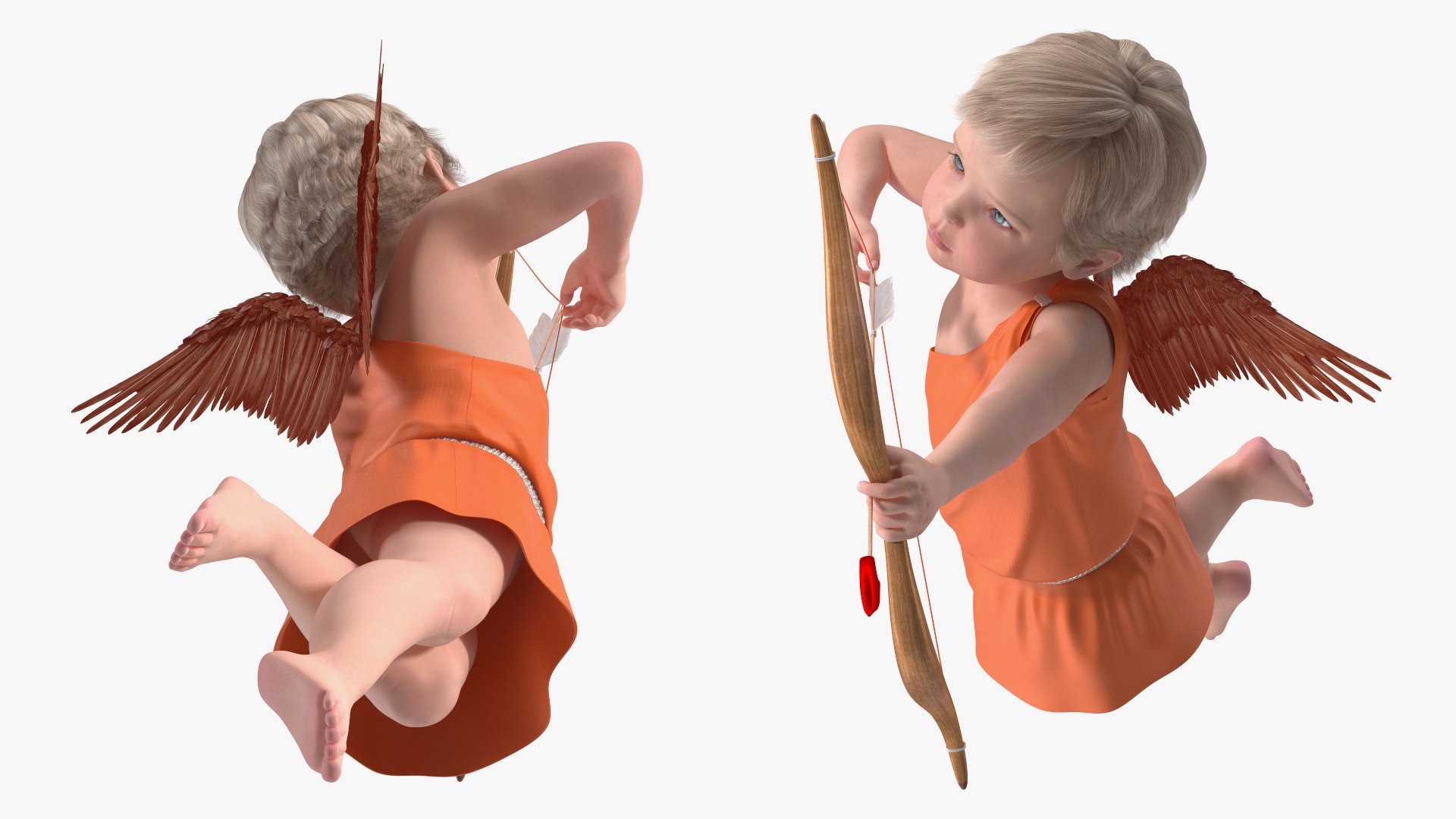 Cupid Boy Flying 3D Model - TurboSquid 2303796
