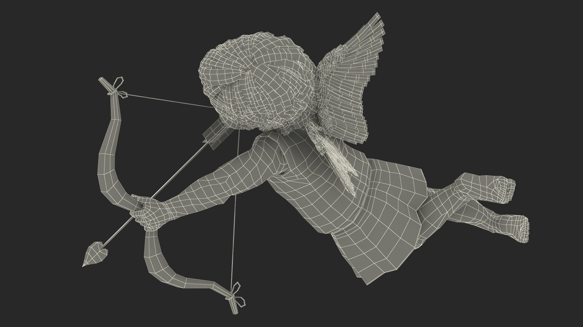 Cupid Boy Flying 3D Model - TurboSquid 2303796