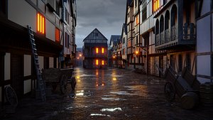 3D Medieval Street 3d Scene model
