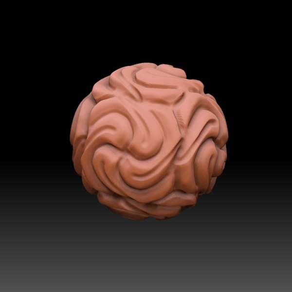3d model skulpted sphere