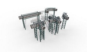 Industrial PipeSet 04 3D model