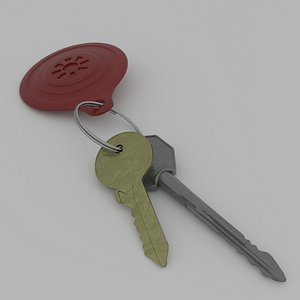 keychain keys 3D model