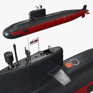 Royal Thai Navy Submarine Yuan-Class Rigged for Maya