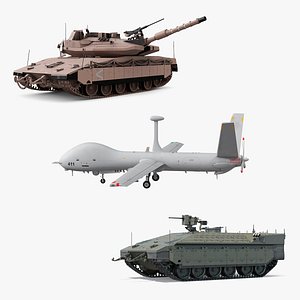 3D Israeli Fighting Vehicle Rigged for Cinema Collection model