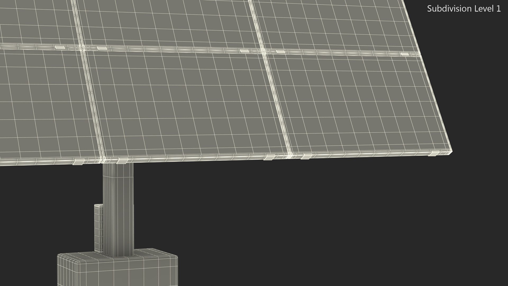 Solar Panel Array On Concrete Supports 3D - TurboSquid 2252579
