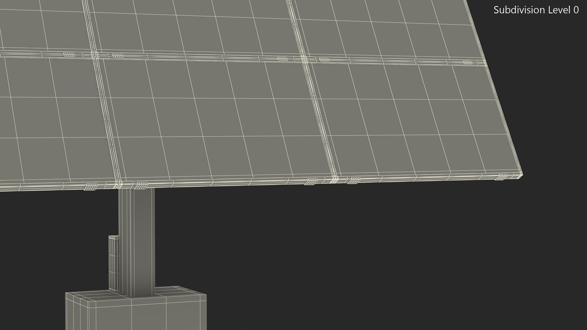 Solar Panel Array On Concrete Supports 3D - TurboSquid 2252579