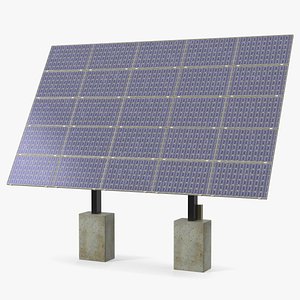 Solar Panel Array on Concrete Supports