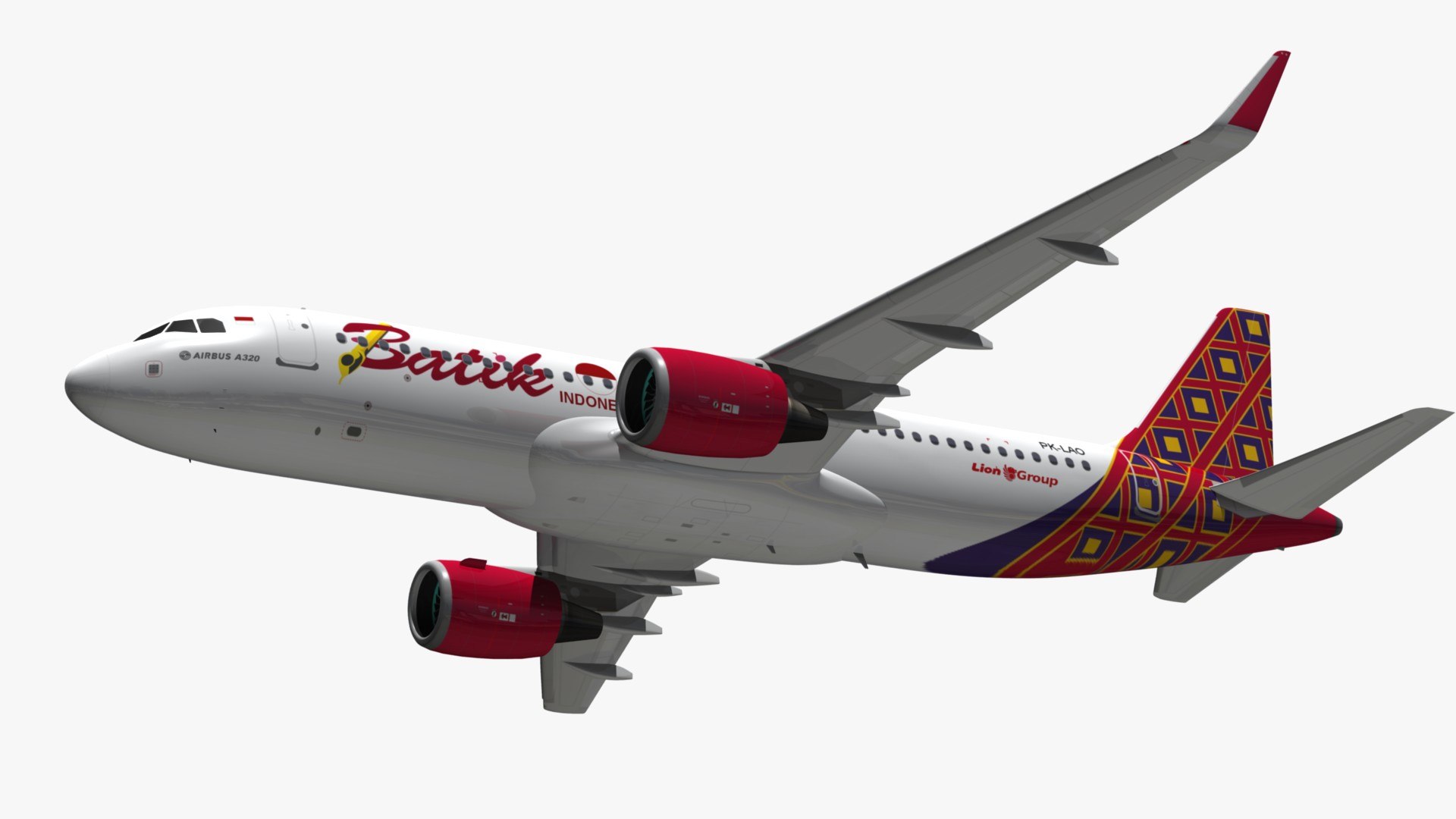 Airbus A320 Batik Air Model - TurboSquid 1250062