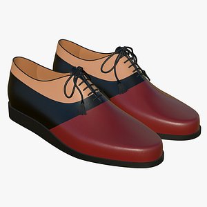 3D Leather Lace Up Shoes V18