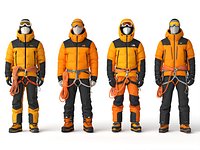 Mountain Climbing Winter Mountaineering Outfit Mannequin Set