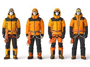 Mountain Climbing Winter Mountaineering Outfit Mannequin Set