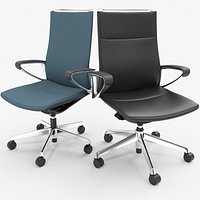Okamura Mode Office Chair - 2-Chair Bundle Leather  Fabric Versions