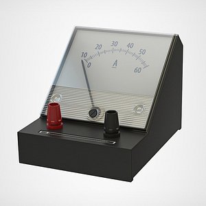 3d model ammeter meter