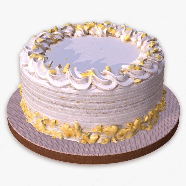 3D Lemon Drizzle Cake model - TurboSquid 1969175