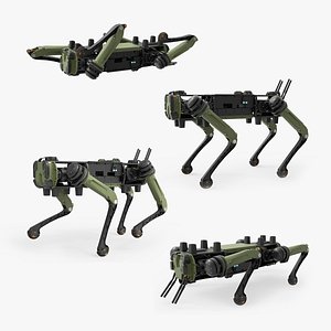 3D Vision 60 Robotic Dog Animated Rigged For Blender Collection
