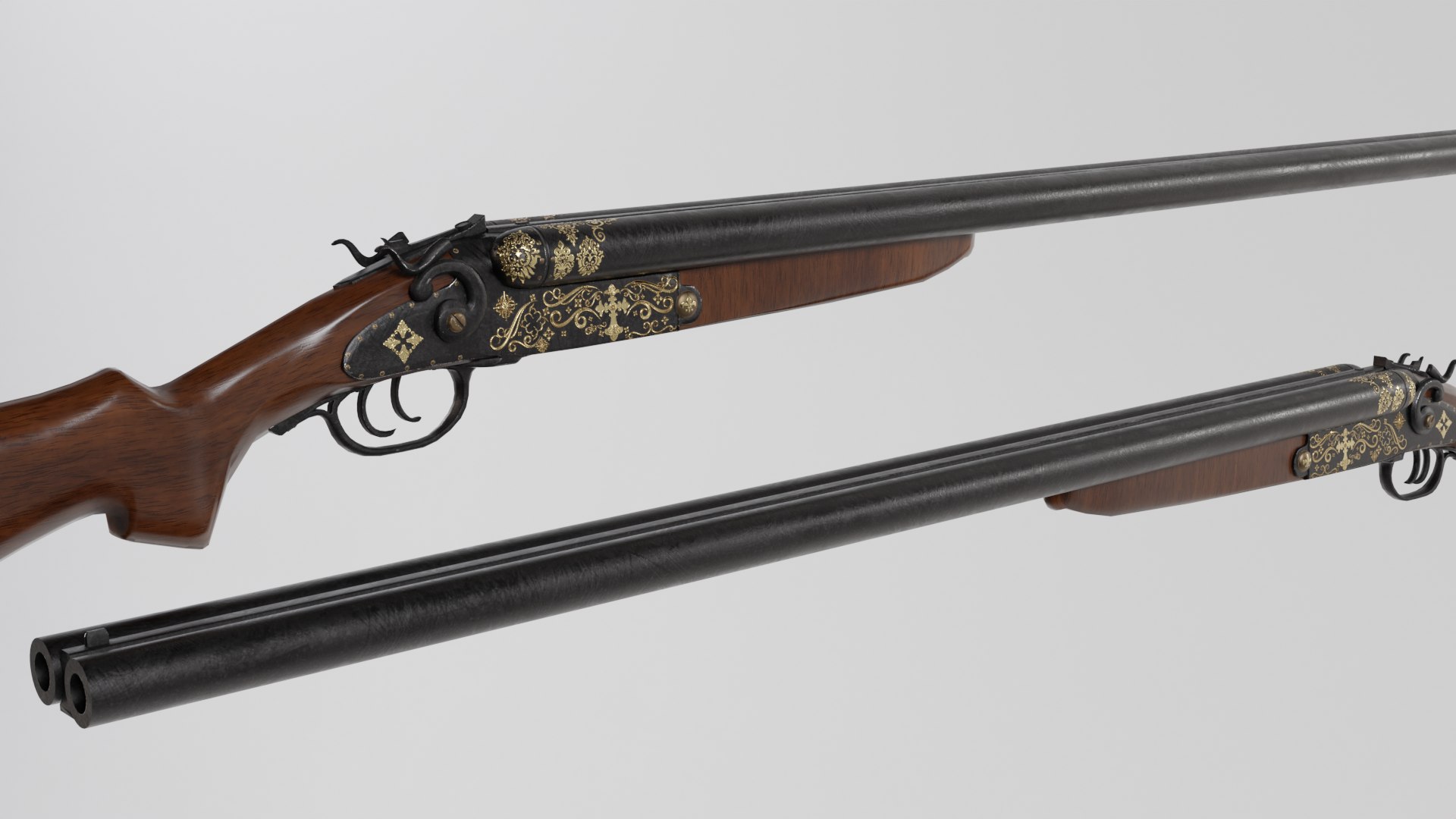 エクソシスト ダブルバレルショットガン3Dモデル - TurboSquid