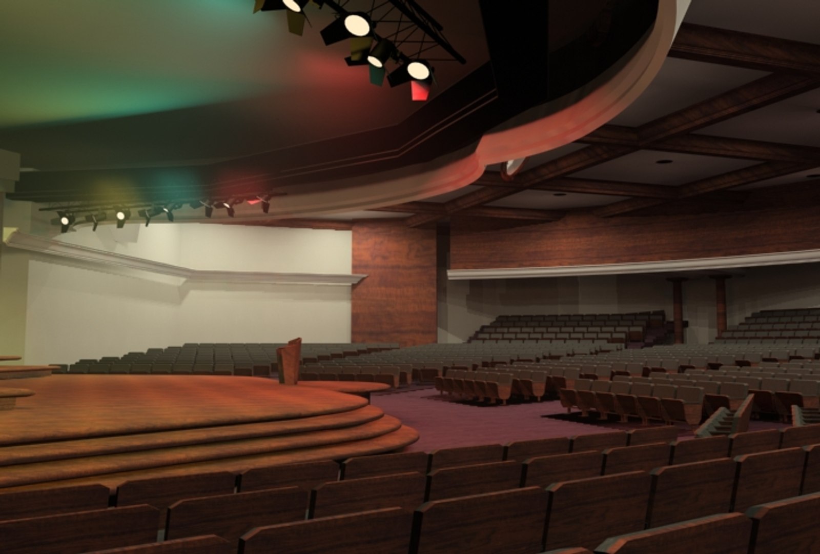 Auditorium Formal Hall 3d Model