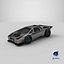 Futuristic Cyber Car Concept PBR