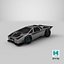 Futuristic Cyber Car Concept PBR