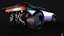 Futuristic Cyber Car Concept PBR