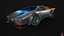 Futuristic Cyber Car Concept PBR