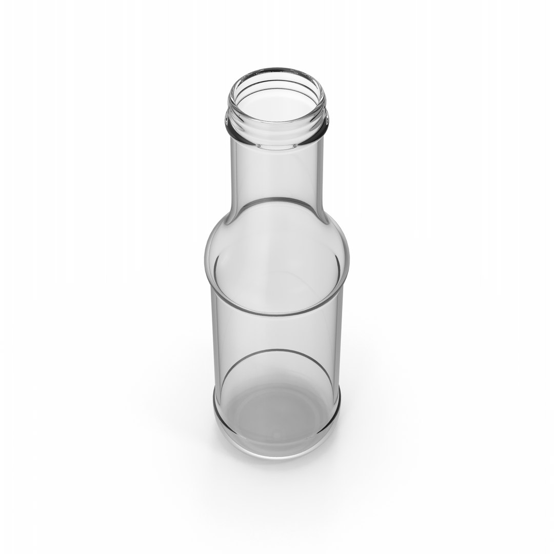 Glass Sauce Bottle 3D Model TurboSquid 2166866