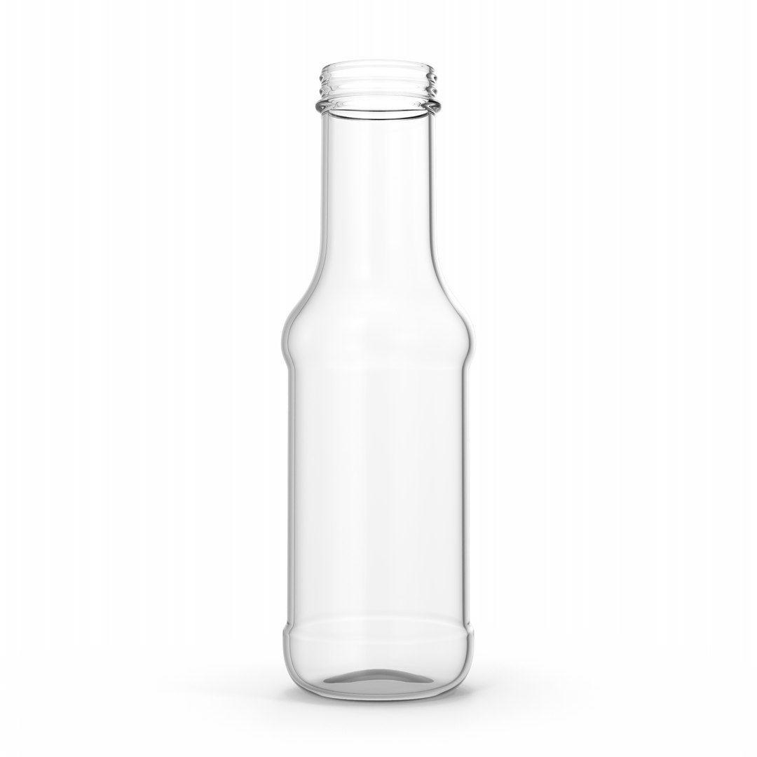 Glass Sauce Bottle 3D Model TurboSquid 2166866