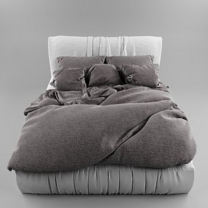 interior render bed model